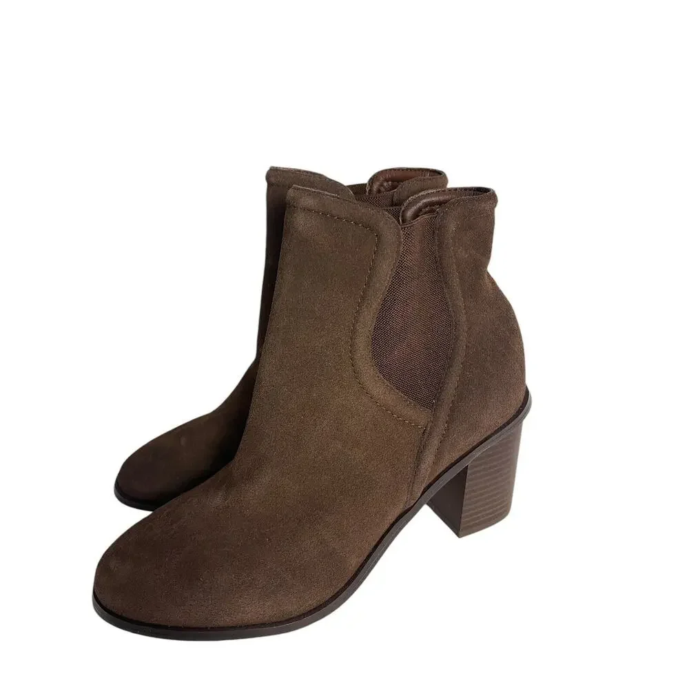 Splendid Marika Chocolate Brown Round Toe Pull-On Ankle Boots Size 8 M NWOB - Picture 7 of 7